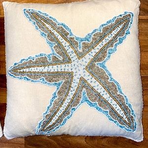 Pier 1 Beaded Starfish Throw Pillows